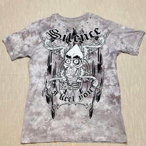 Silence I Keel You Skull Tie Dye Tee
